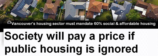 Society will pay a price if public housing is ignored