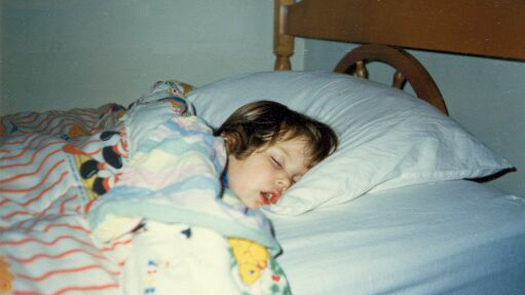 Megan, sleeping, December 1978