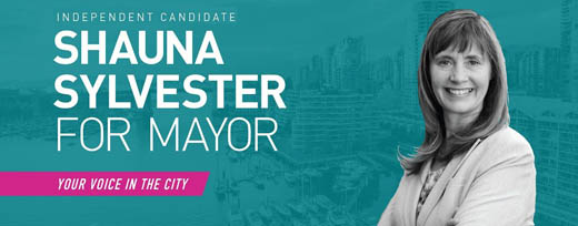 Vancouver Mayoral Aspirant Shauna Sylvester, and Must-Vote-for Mayoral candidate