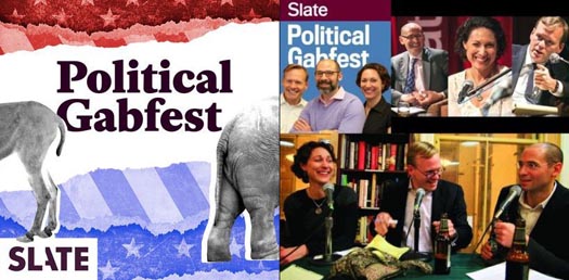 Slate's Poltical Gabfest panel, David Plotz, Emily Bazelon and John Dickerson